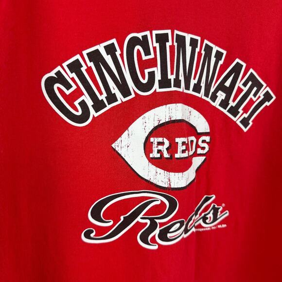 Cincinnati Reds Men’s XL Red Black Raglan Tee MLB Baseball - Picture 3 of 5